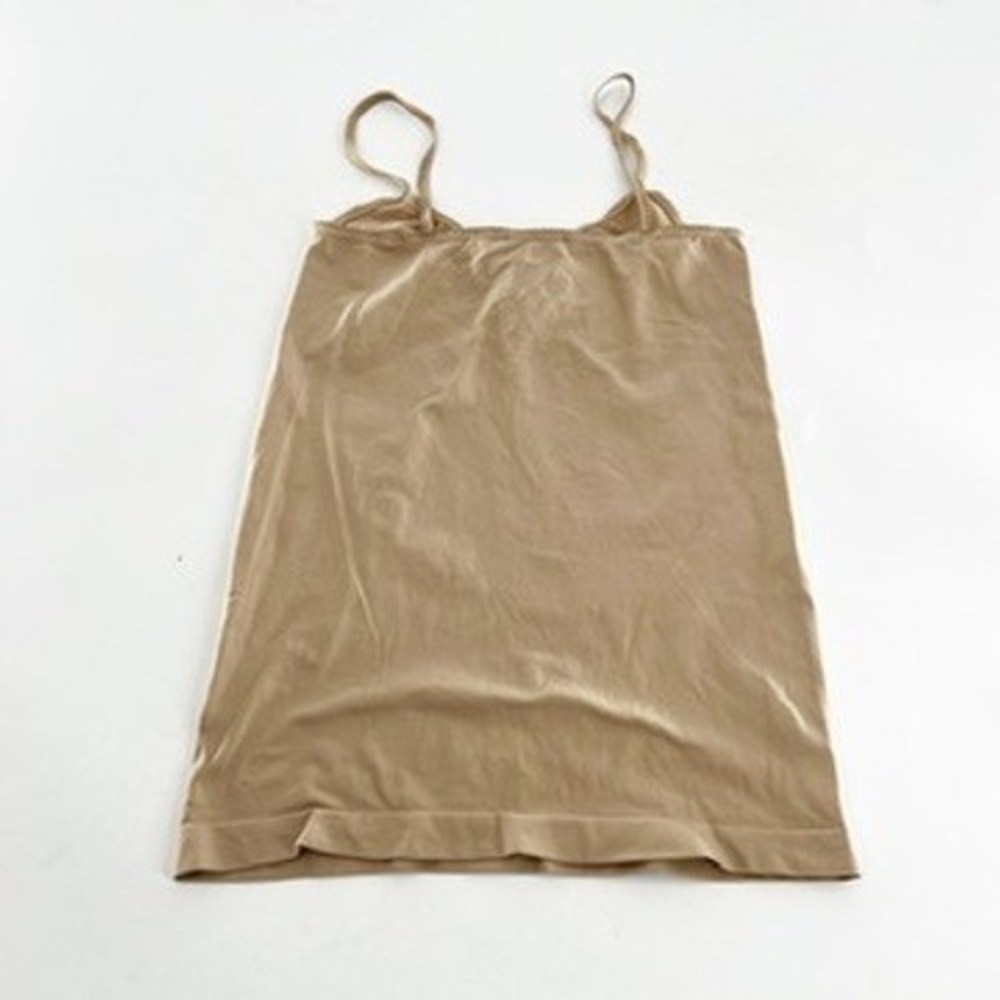 Bebe Womens Seamless Camisole Tan Nude Sweetheart Spaghetti Strap Top Size S - Picture 3 of 5